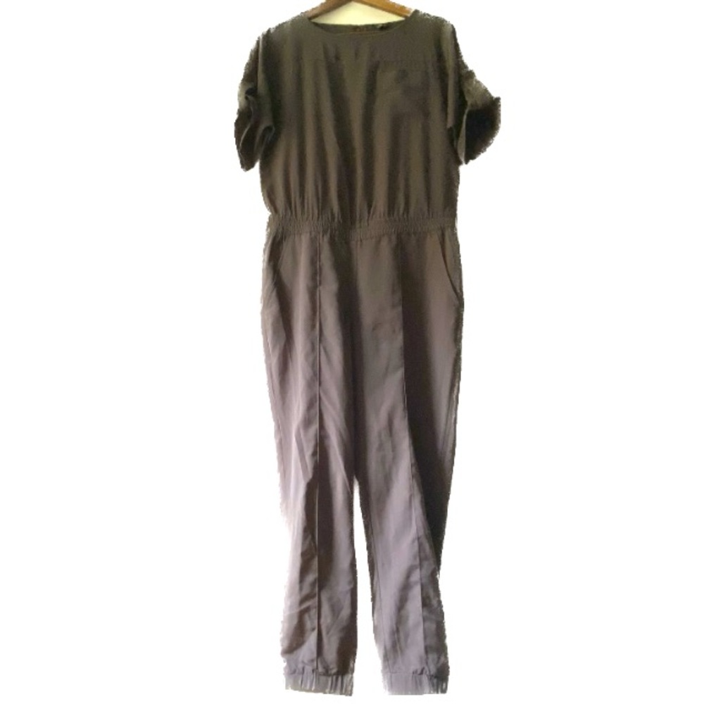 LOFT Dark Grey Short Sleeve Jump Suit- Size 2